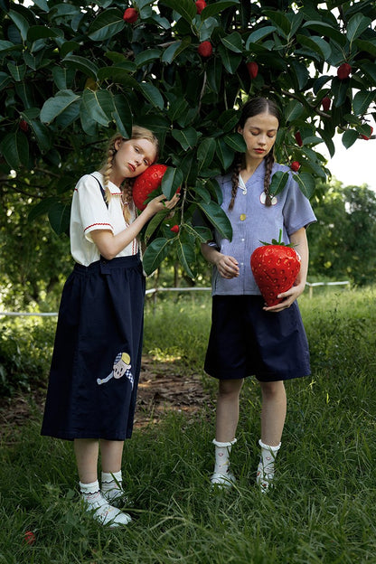 Fall Spring Original Indie Chic Design Harajuku Women Suspender Skirt Straps Dress Mid-calf Length A-line Spaghetti Strap Dress