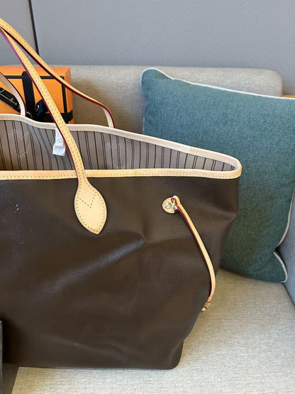 2025 Luxury Shoulder Bag with Original Logo Women's Classic Canvas Shopping Bag Fashion Designer Brand Handbags Adjustable Strap