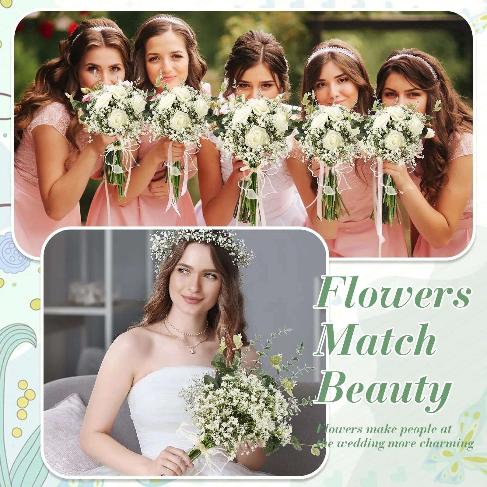 10/15pcs Artificial Flowers Baby Breath Flower Fake Gypsophila for Wedding Party Home Decoration Floral Bouquets DIY Accessories