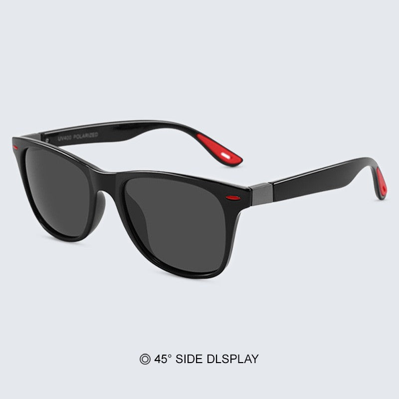 Óculos de Sol Vintage Quadrados Polarizados Masculinos Femininos Retrô para Dirigir Pescar UV400