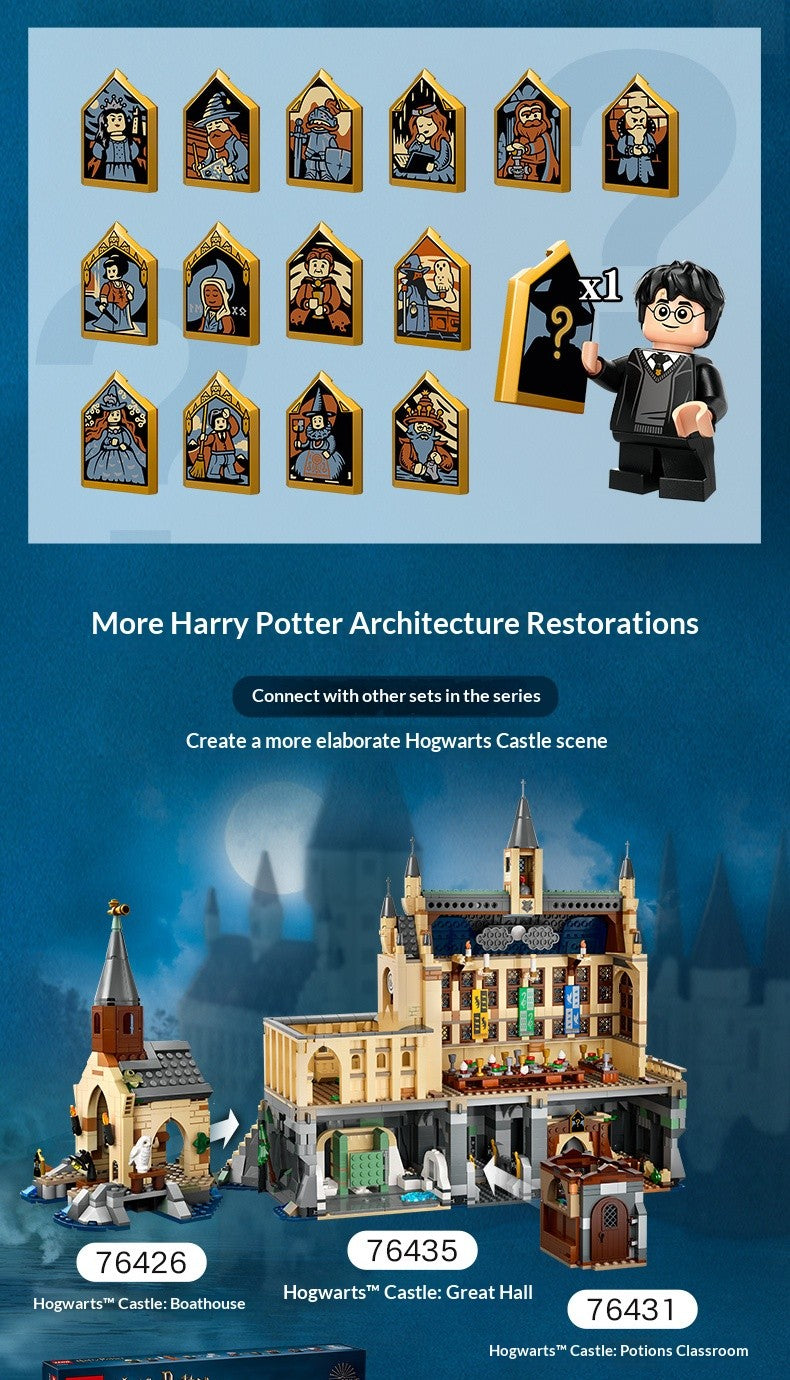 Blocos de montar Lego Castelo de Hogwarts 76445 Fênix de Dumbledore 76448 brinquedos infantis de montar presentes de Natal