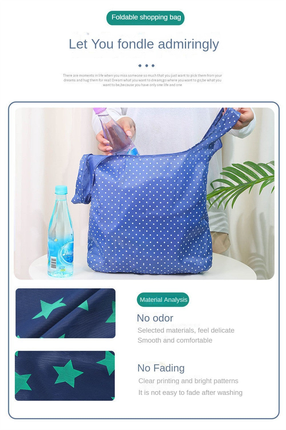 Reusable Foldable Supermarket Shop Large Folding Shopping Bag Easy to Carry Eco-friendly Big Capacity Eco Storage Handbag