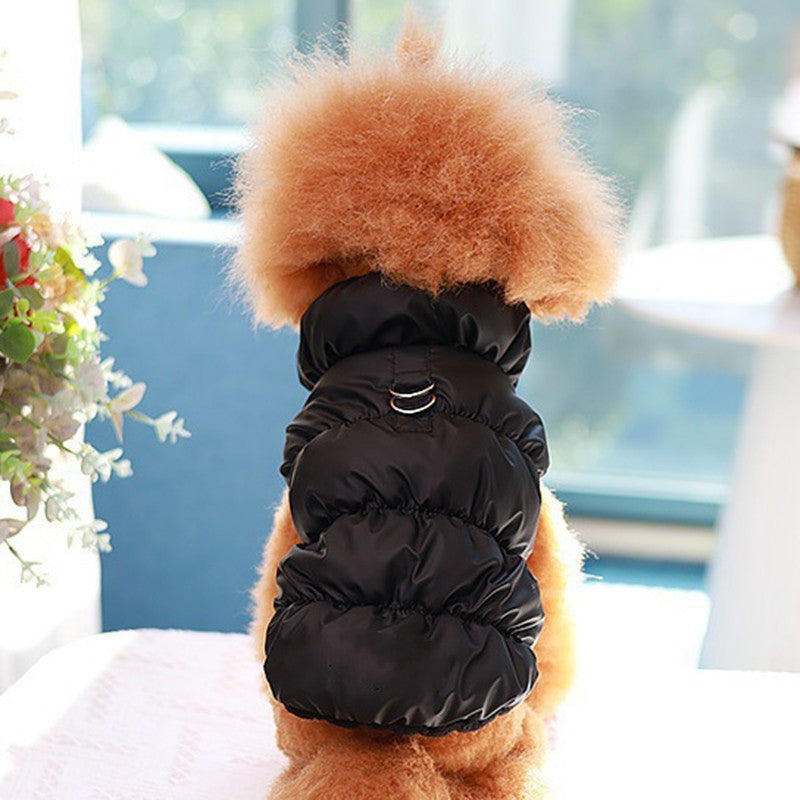 Roupa de cachorro com alças quentes, jaquetas de algodão, jaquetas de duas pernas para animais de estimação, roupas de cachorro de porte médio, roupas de outono-inverno