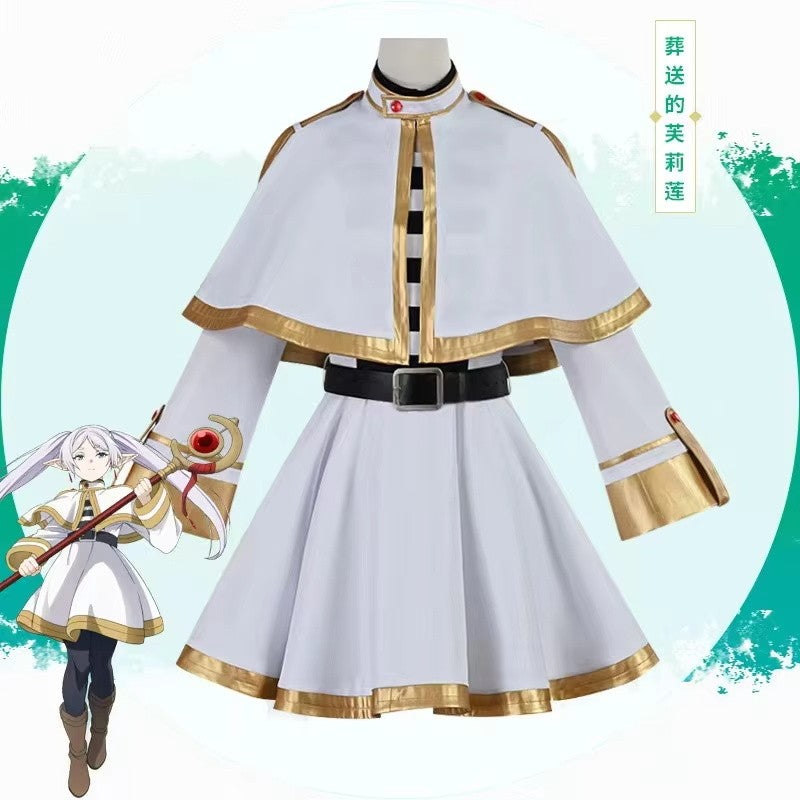 Cosplay Sousou No Frieren: Fantasia, Peruca, Sapatos, Bonecos de Anime, Vestido de Mago, Orelha de Elfo, Halloween, Natal para Mulheres