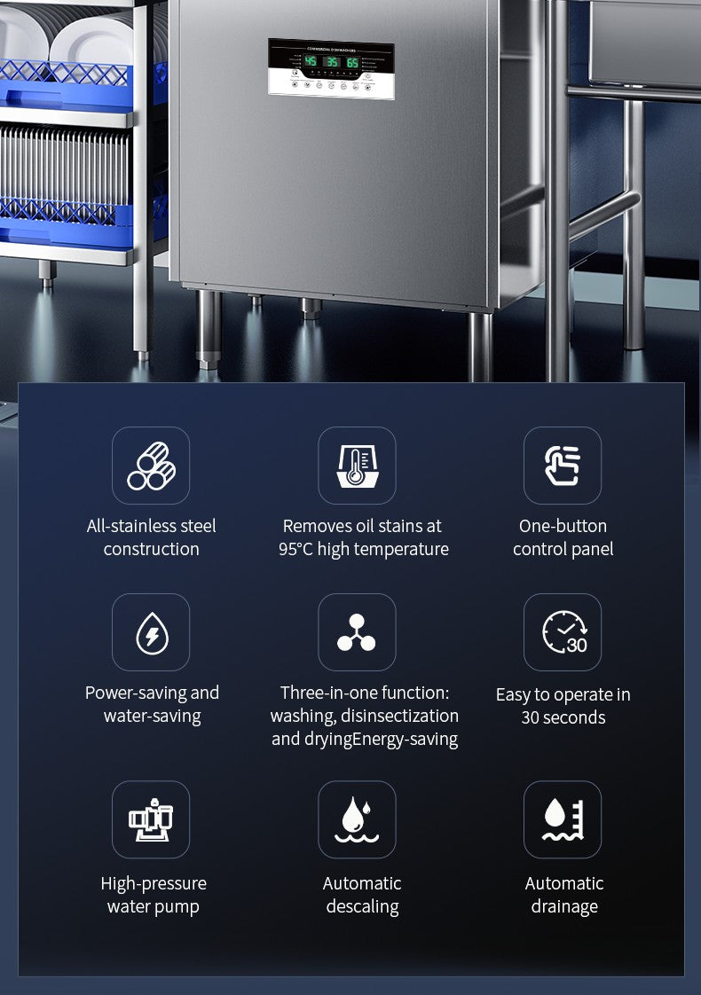 Automatic Stainless Steel Commercial Dishwasher Restaurant Hotel Dish Washing Machines for Washing Dishes