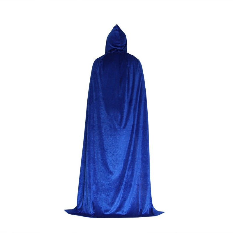 Halloween Cloak Golden Velvet Costume Different Color Adult Costumes Makeup Props Black Death Ball Cloaks