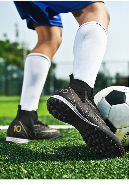 Hot Sale Mens Soccer Cleats High Ankle Football Shoes Long Spikes Outdoor Soccer Traing Boots For Men Women Soccer Shoes