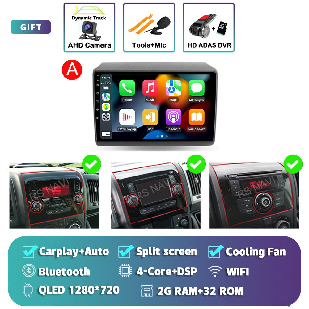 Android 15 para Fiat Ducato Peugeot Boxer Citroen Jumper 2006-2022 2K QLED Rádio Multimídia Estéreo Automotivo GPS CarPlay