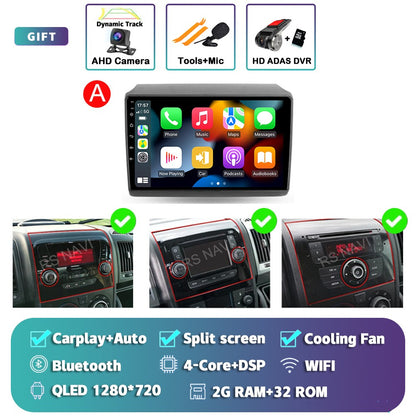 Android 15 para Fiat Ducato Peugeot Boxer Citroen Jumper 2006-2022 2K QLED Rádio Multimídia Estéreo Automotivo GPS CarPlay