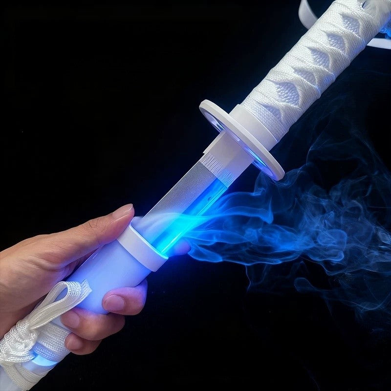 40inch Vapour Rukia Katana Glow Fog Sword Anime Bleach Cosplay Real Size Japanese Katana Original Samurai Led Lightsabre Gift