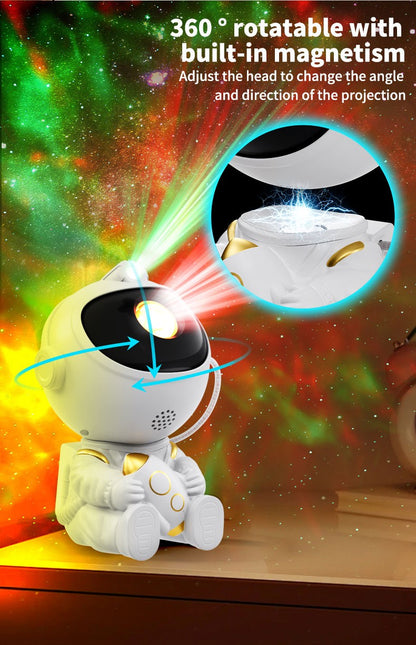 LED Astronaut Projector Night Light Nebula Sky Ceiling Galaxy Star Lights Bedroom Home Party Decorative Children Kids Gift
