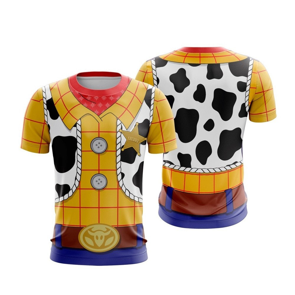 Disney Toy Story Costume T-shirt Woody Buzz Lightyear Zurg Jessie Cosplay Costume Shirt for Men Disney Halloween 3D Print Tee