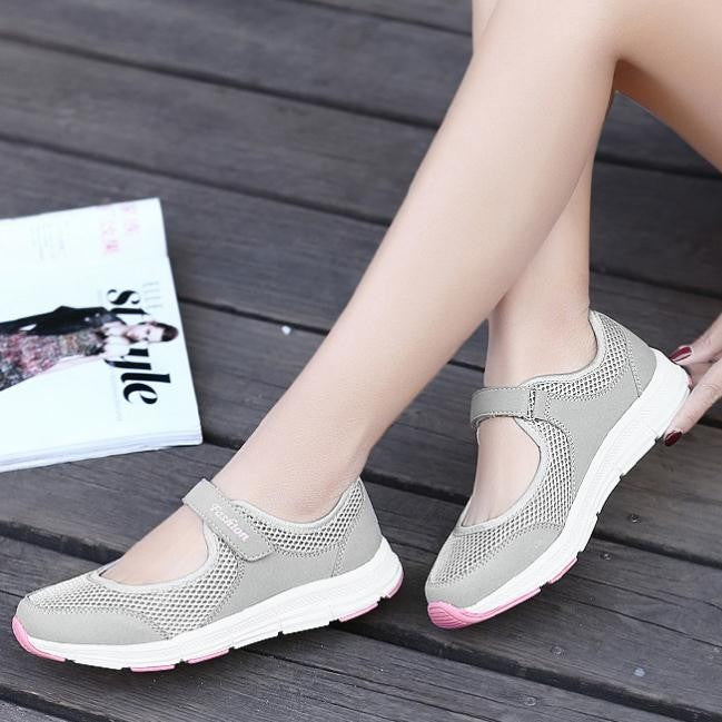 Sapatos Femininos Respiráveis Vulcanizados Brancos Tênis Feminino Moda Malha Respirável Sapatos Casuais de Caminhada Sapatos de Trabalho Feminino