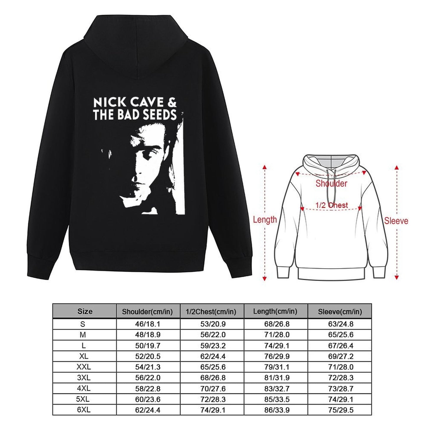 Nick Cave And The Bad Seeds Hoodie korean autumn clothes blouse men's coat clothes for men new in hoodies & sweatshirts