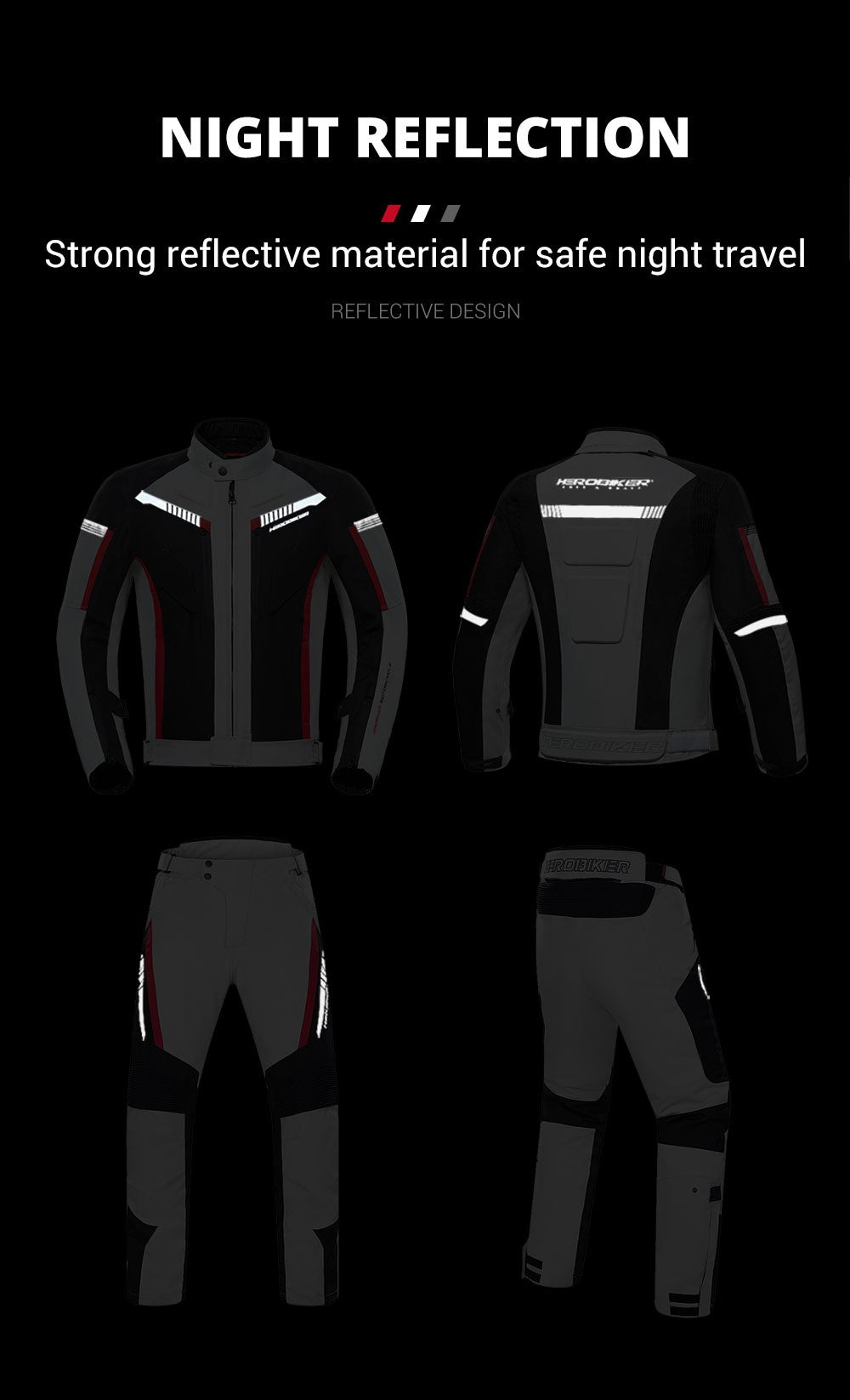 HEROBIKER Waterproof Motorcycle Jacket Man Racing Jacket Wearable Motorcycle Pants Moto Clothing With EVA Protection