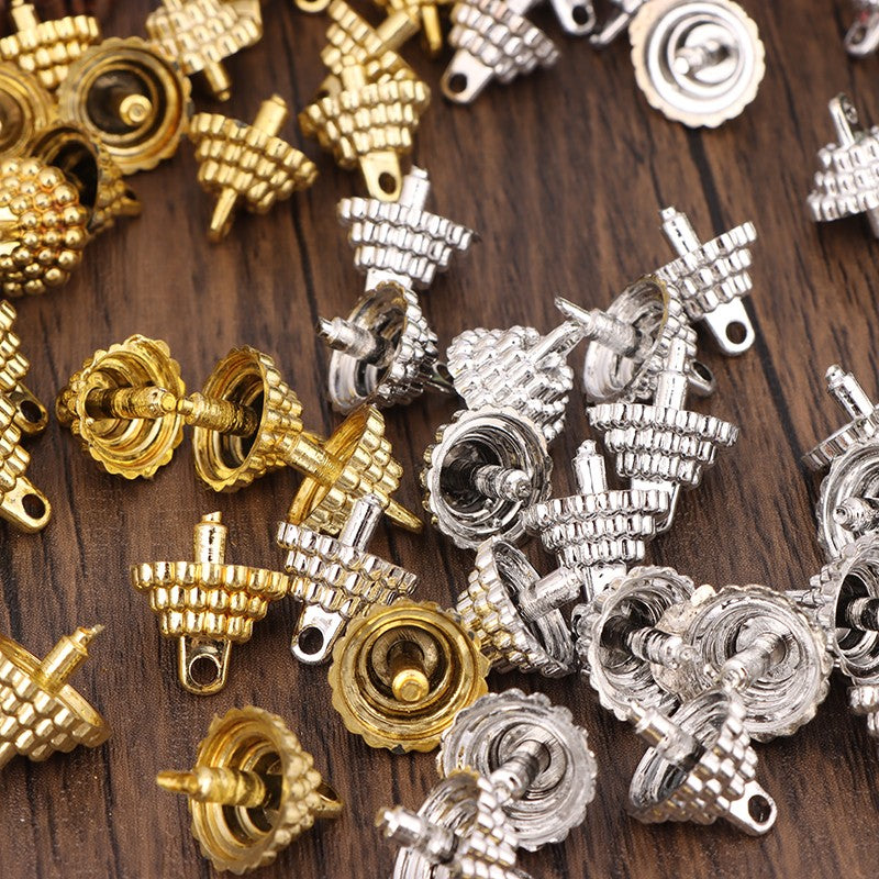50/100pcs Creative Accessory Christmas Parts Pendant Set Balls Charms Pendants Caps Decoration Holder Sphere Stand Replacement