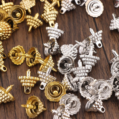 50/100pcs Creative Accessory Christmas Parts Pendant Set Balls Charms Pendants Caps Decoration Holder Sphere Stand Replacement