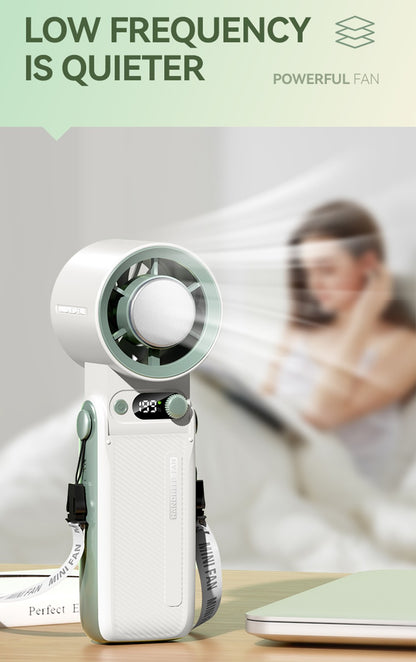 Handheld Turbo Fan, 199 Speed Settings, USB Cooling, Long Battery Life, Quiet And Portable For Outdoor