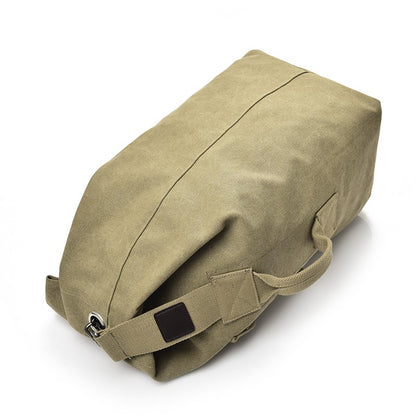 Mochila de Viagem Masculina de Grande Capacidade para Montanhismo, Bolsa de Mão, Mochilas Masculinas de Ombro Tipo Balde de Lona de Alta Qualidade