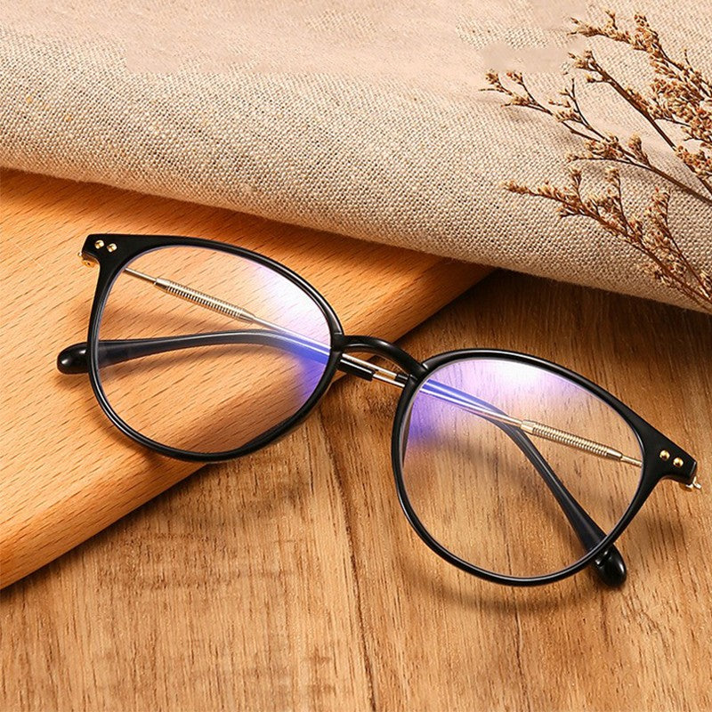 Round Frame Glasses For Myopia Women With Blue Light Ultra-light Internet Celebrity Without Makeup Small Glasses Frame 9531