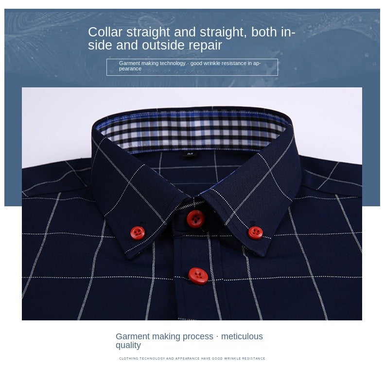 Brand New Men Shirt Male Dress Shirts Plaids Men's Casual Long Sleeve Business Formal Plaid Men's Shirt Camisa Social