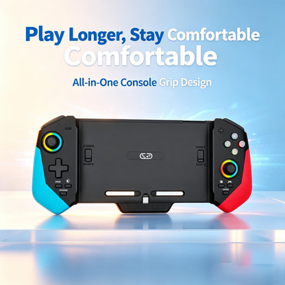 Wireless RGB Controller for Switch/Switch OLED Hall Effect Joystick 6-Axis Gyro Turbo Auto Function Gamepad Accessories