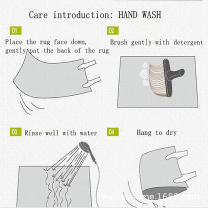 VIKAMA Festive Christmas Snowflake Runner Rug Home Decoration Kitchen Rugs, Entryway Hallway Bedroom Carpet Welcom Floor Mat