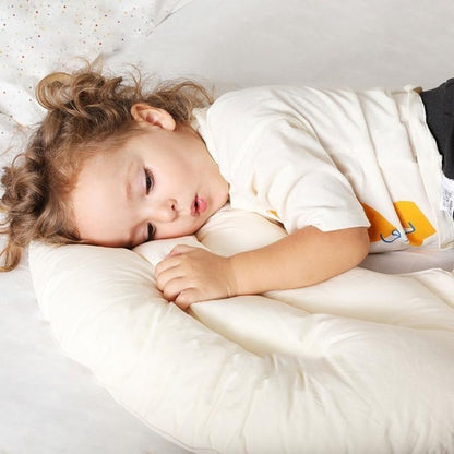 U13F Moon Shaped Baby Pillow Comfortable and Soft Infant Solid Color Pacify Pillow