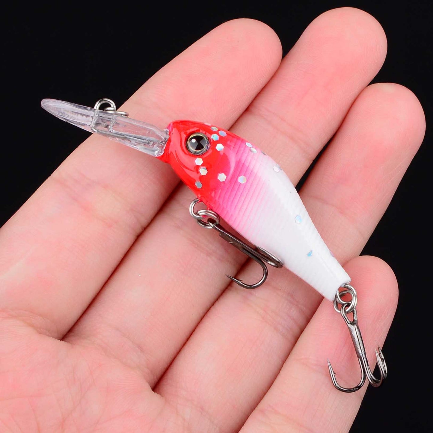 1 Isca Artificial Flutuante Mini Minnow Crank Wobbler Jerkbait Rígida para Pesca de Robalo em Água Doce e Salgada