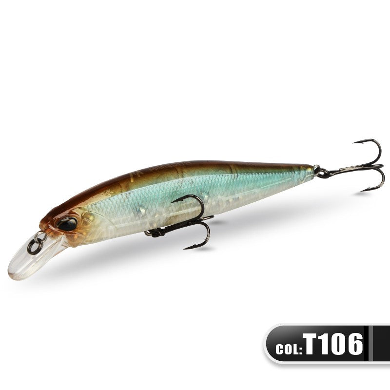 MEREDITH JERK MINNOW 100F 14g Flutuante Wobbler Isca de Pesca 24 Cores Isca Minnow Isca Dura Qualidade Profissional Profundidade0.8-1.0m