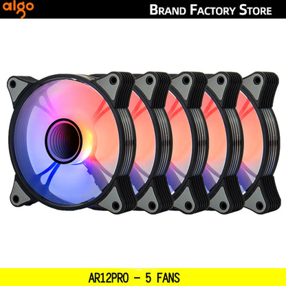Aigo AR12PRO Computer Case Fan Ventoinha PC 120mm RGB Fan 4pin PWM CPU Cooling Fan 3pin5v Unlimited Space Argb 12cm Ventilador