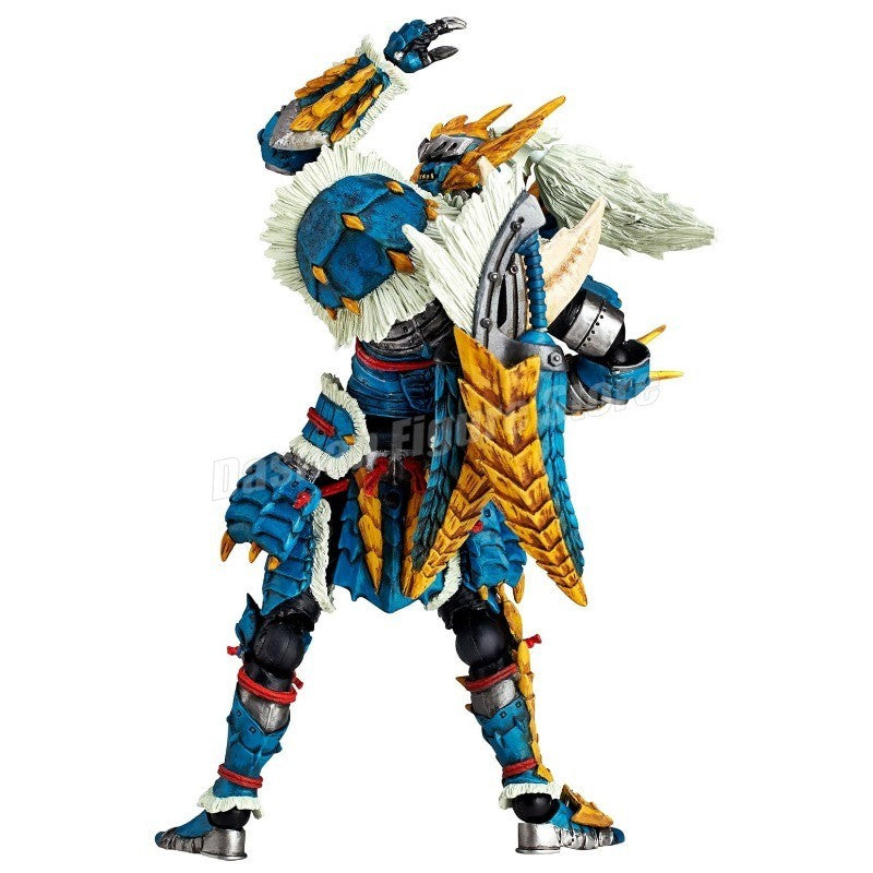 Kaiyodo Monster Hunter Rathalos Boneco de Ação Revoltech Yamaguchi Espadachim Modelo Reus Dragão de Fogo Macho Zinogre Brinquedo em Miniatura