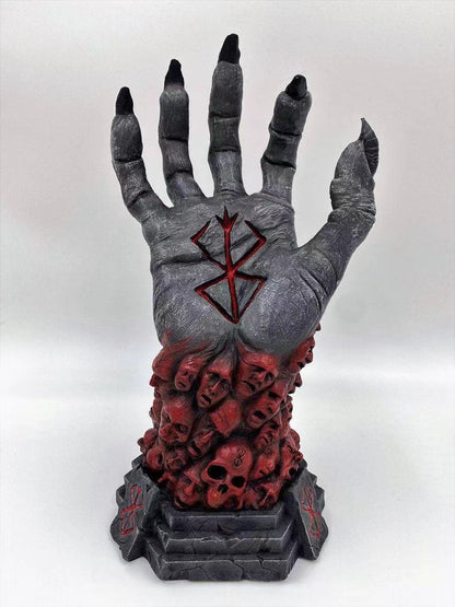 Berserk Figure Hand of God Statue Anime Handcraft Resin Ornament Halloween Skeleton Figurine Craft Desk Decoration Scary Props