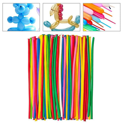 10/100Pcs Multicolor Spiral Long Balloon Twist Spiral Latex Inflatable Balloon Happy Birthday Holiday Decoration Wedding Kid Toy