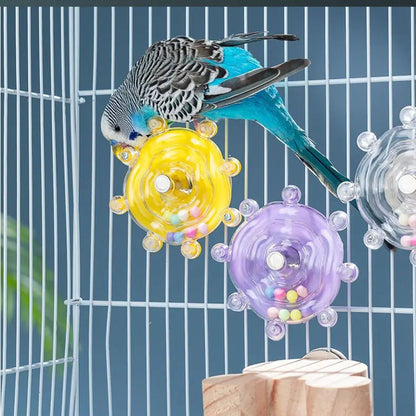 Brinquedo Interativo de Papagaio para Gaiola, Dispensador Rotativo de Petiscos, para Estimulação Mental e Entretenimento