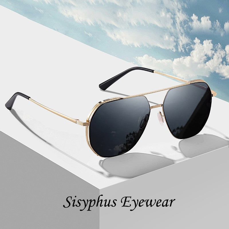 Aviator Sunglasses for Men, Anti-Uv Polarized Sunglasses for Driving, Men's Driving Glasses