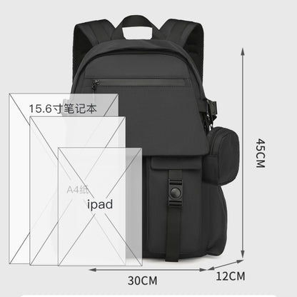 Mochila Masculina Simples e Moderna - Grande Capacidade, Compartimento para Laptop, Vários Bolsos, Ideal para Estudantes e Viagens