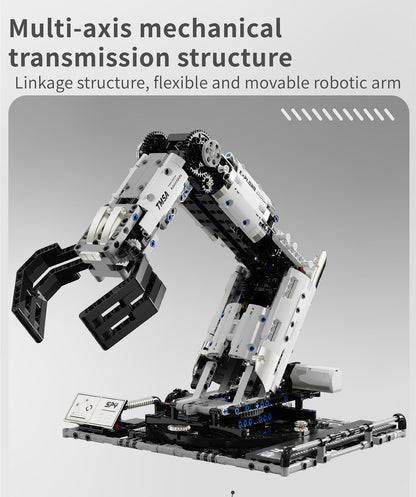 Brinquedo de Controle Remoto Programável com Blocos de Construção de Braço Robótico STEM Aprendizagem Cultivo do interesse em engenharia mecânica