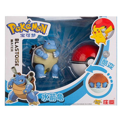 Sobre Pokémon Anime Figura Charizard Pikachu Gyarados Pocket Monster Figura Pokebola Brinquedo de Ação de Deformação Modelo Presente Infantil