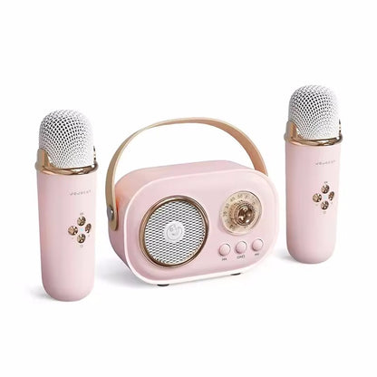 Karaoke Portable Wireless Bluetooth Speaker With Microphone Machine Radio FM Caixa De Som Mini Sound Box Music Small Column Mp3