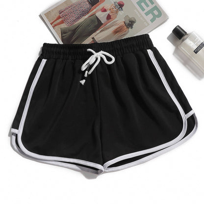 1pcs Summer Women Casual Solid Shorts Girl Gym Workout Shorts Pants Ladies Mid Waisted Yoga Short Student  Loose Shorts S-3XL