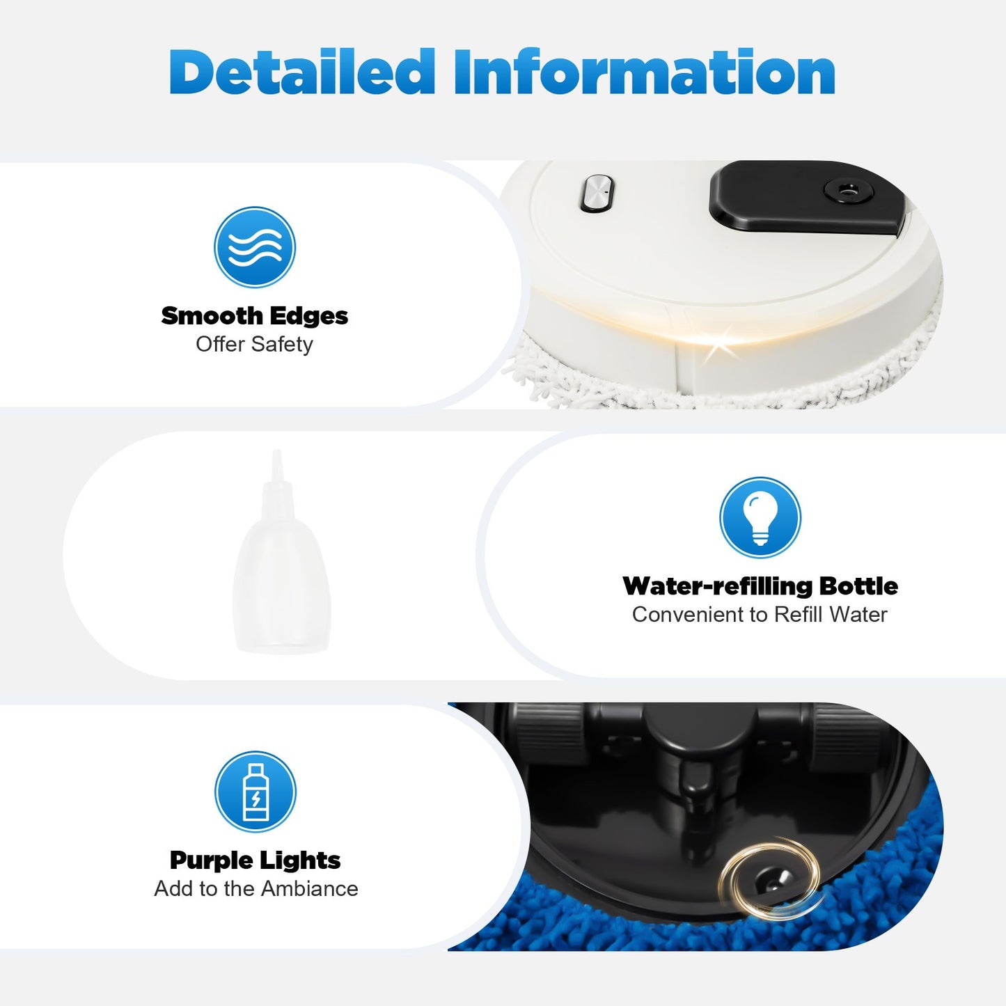 Wet and Ary Dual-Purpose Mopping Machine, Automatic Mopping Machine with a Spray Function, Smart Mopping Robot Spray Cleaner