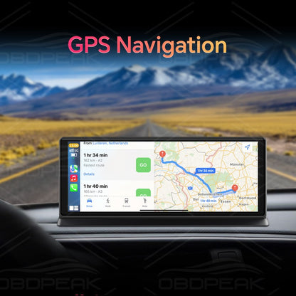K2 Pro 11.3" DVR Automotivo 4K Câmera Sem Fio Carplay Android Auto Tela AI Câmera de Painel Gravador de Vídeo de Lente Dupla GPS de Navegação de Painel