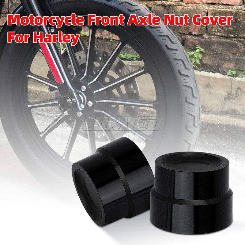 Motorcycle Front Rear Axle Nut Covers Caps Kit For Harley Sportster 883 1200 Touring Dyna Road King Softail Fat Bob Breakout