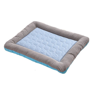 Cama Refrescante para Cães Gatos Filhotes Tapete Gelado Cobertor para Animais de Estimação de Seda Gelada Macio para Dormir no Verão Rosa Azul Respirável