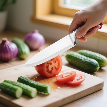 MDHAND 9 Peças Conjunto de Blocos de Facas de Aço Inoxidável com Afiador Cortar Fatiar Frutas Carne Cutelo Faca Utilitária Facas Acessórios