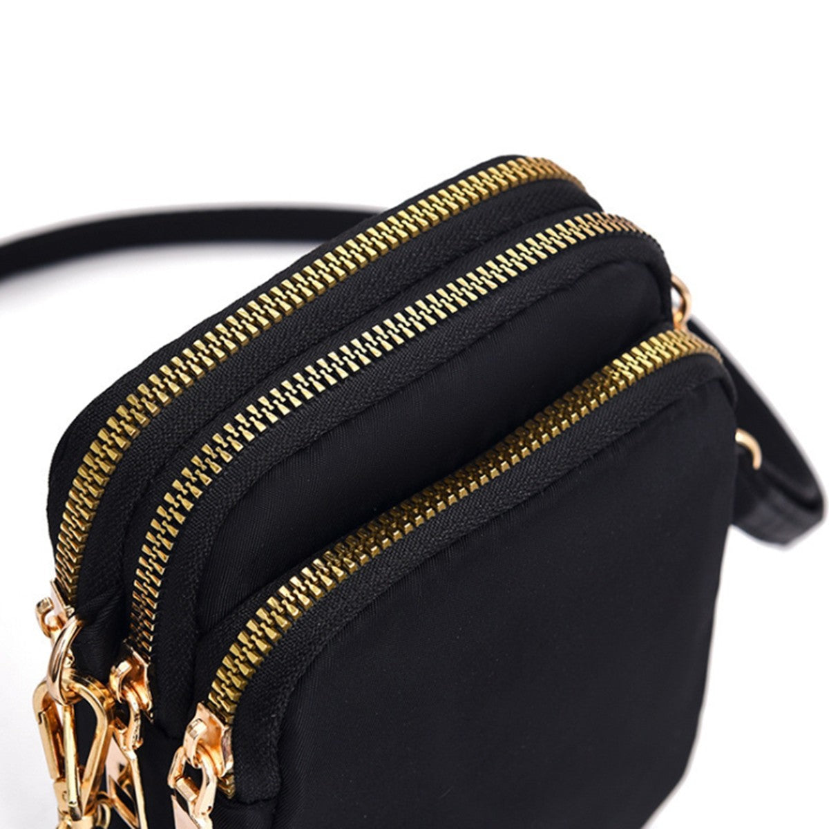 Light luxury mobile phone bag, vertical wallet, lightweight, large capacity, 3-layer storage, crossbody single-shoulder bag