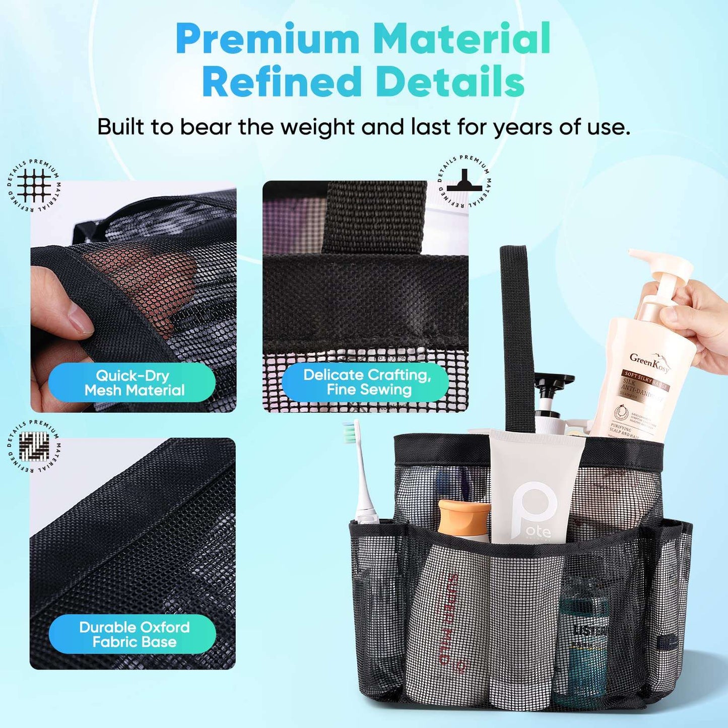 Transparent Mesh Cosmetic Tote Bag Beach Bathroom Shower Accessories Travel Portable Towel Toiletry Handbag Storage Organizer