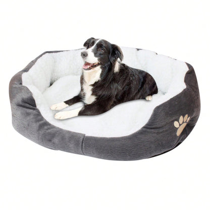 Cama de Pelúcia de Cordeiro Quente e Espessa para Animais de Estimação Pequenos e Médios 50*40CM