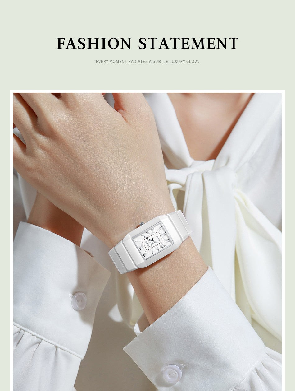 LIGE Classic Elegant Woman Watch Fashion Luxury Ceramic Strap Waterproof Casual Simple Dress Quartz Women's Watches Wristwatches